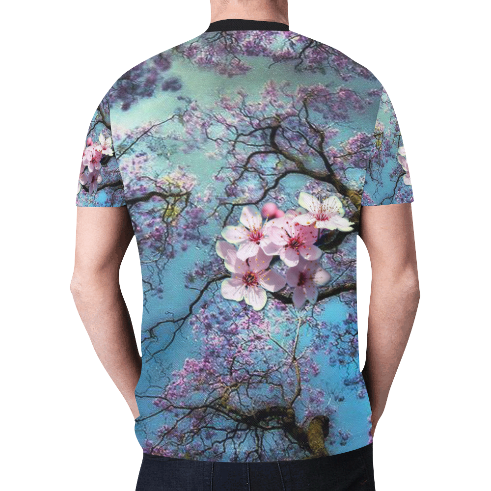 Cherry blossomL New All Over Print T-shirt for Men (Model T45)