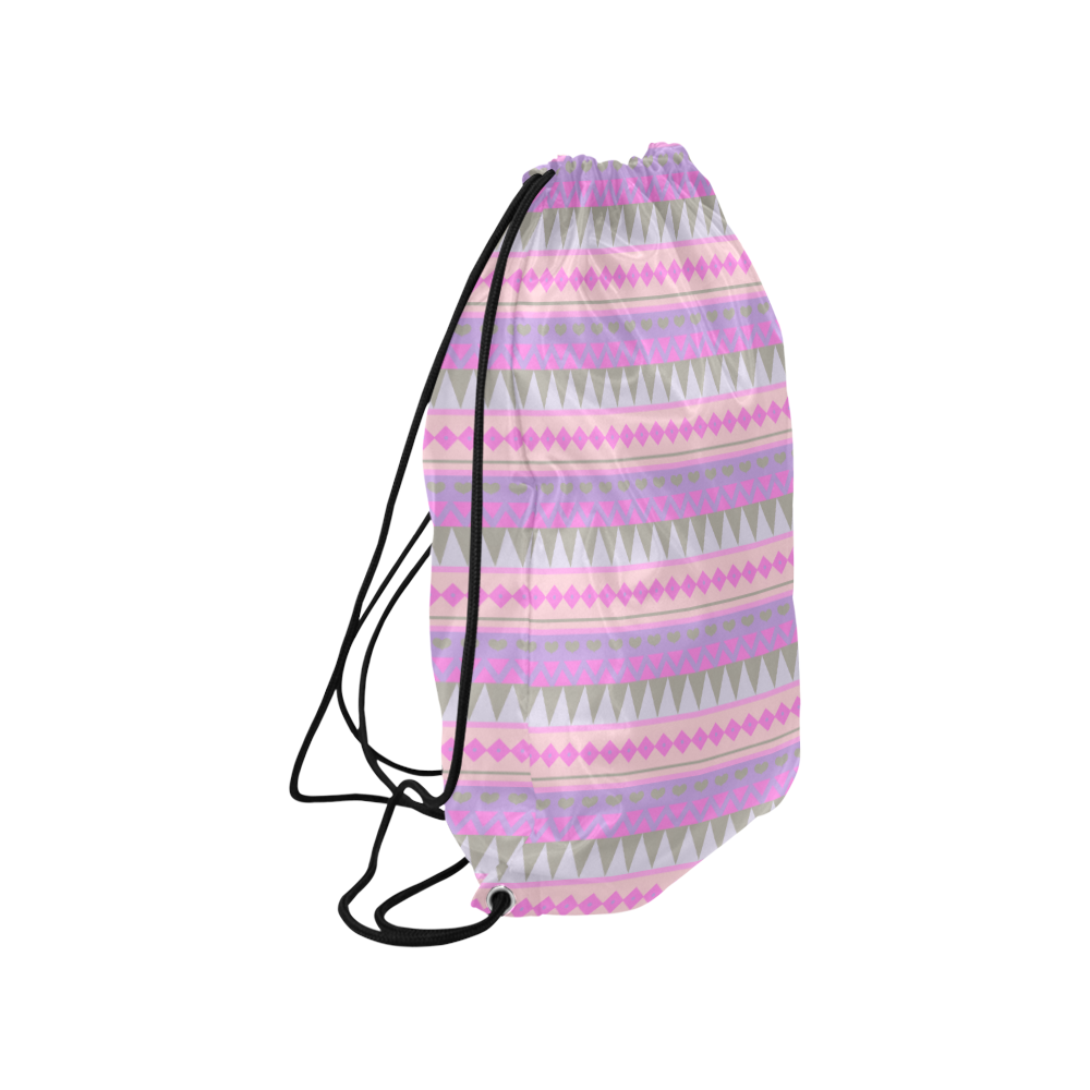 Pink Valentine Medium Drawstring Bag Model 1604 (Twin Sides) 13.8"(W) * 18.1"(H)