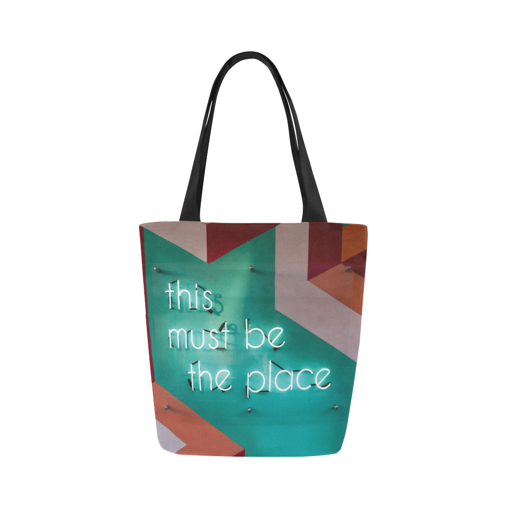 This must be the place black Canvas Tote Bag (Model 1657)