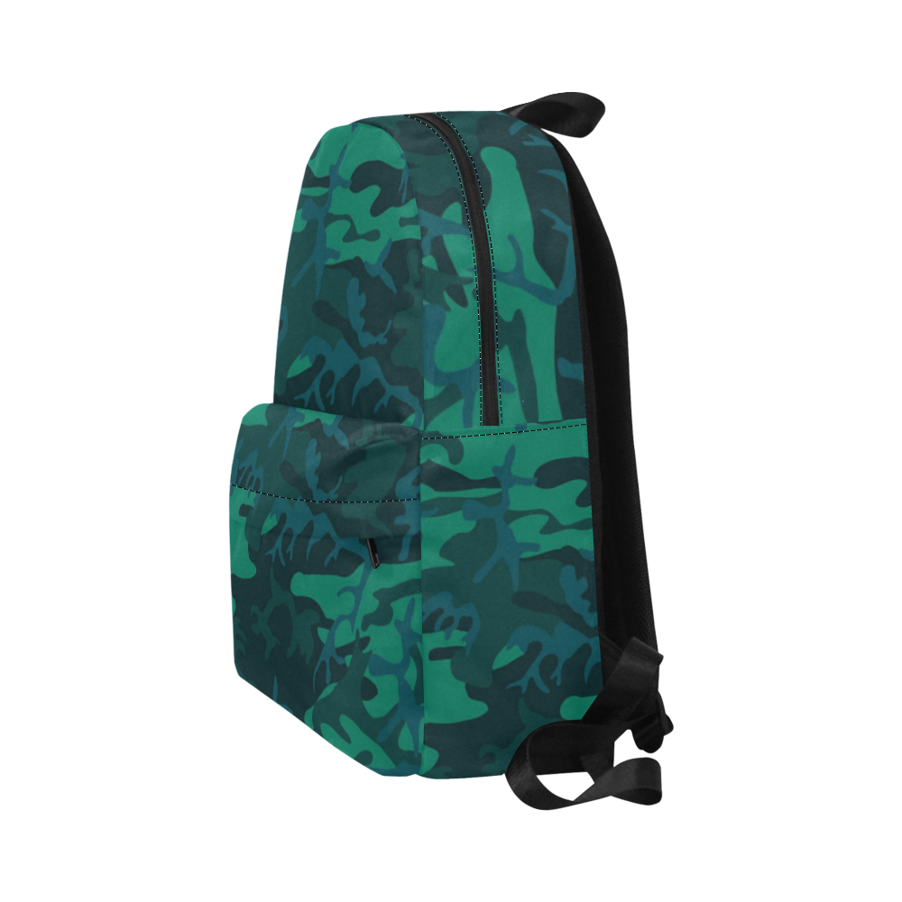 Green-Blue Camo Unisex Classic Backpack (Model 1673)