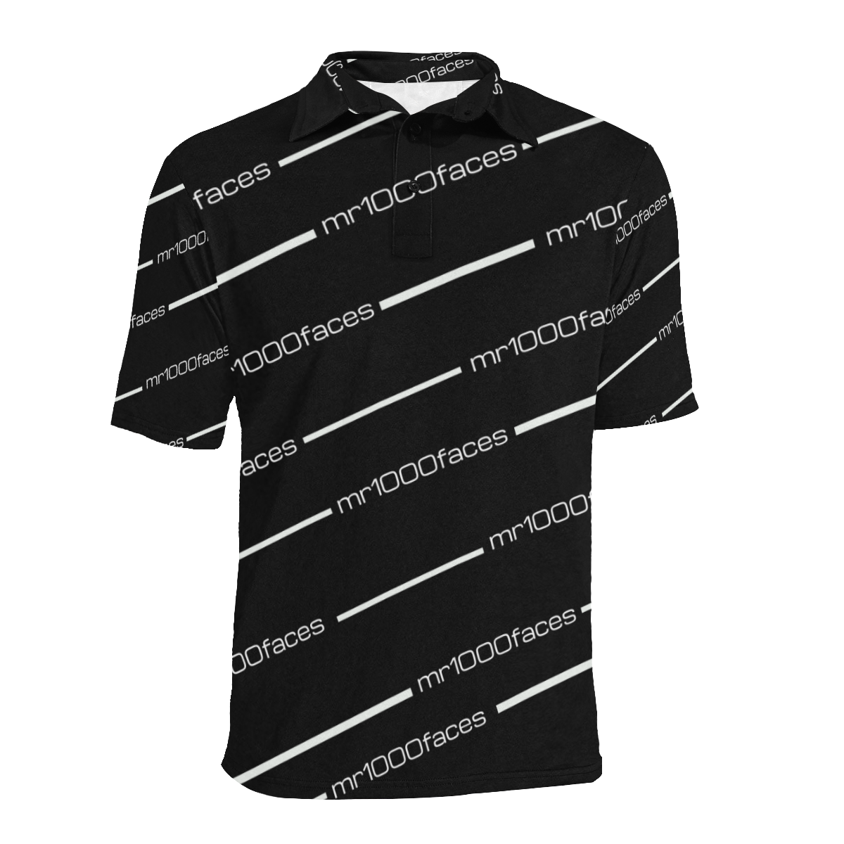 mr1000faces2 Men's All Over Print Polo Shirt (Model T55)