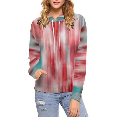 Flowers All Over Print Hoodie for Women (USA Size) (Model H13)
