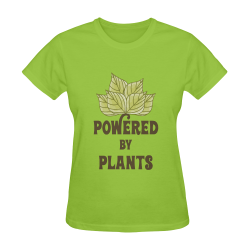 Powered by Plants (vegan) Sunny Women's T-shirt (Model T05)