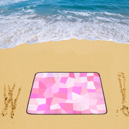 Bright Pink Mosaic Beach Mat 78"x 60"
