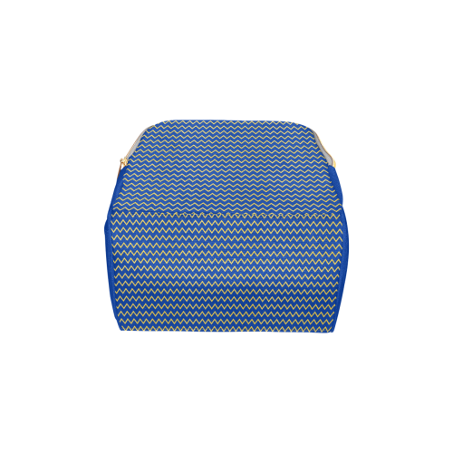 chevron Jaune/Bleu Multi-Function Diaper Backpack/Diaper Bag (Model 1688)