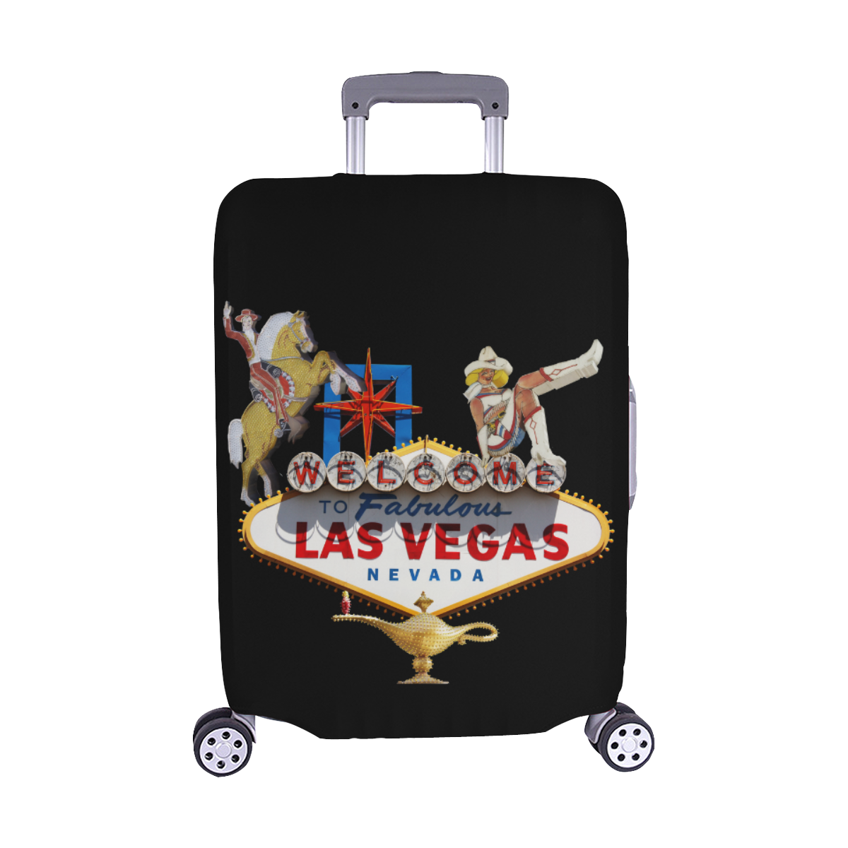 Las Vegas Welcome Sign Luggage Cover/Medium 22"-25"