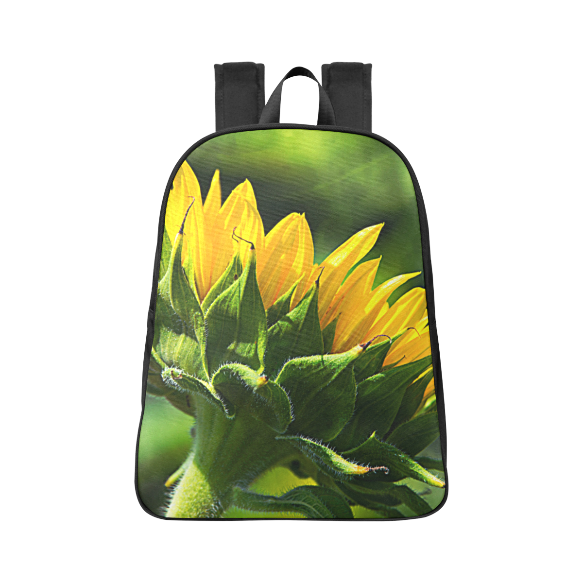 Sunflower New Beginnings Fabric School Backpack (Model 1682) (Large)