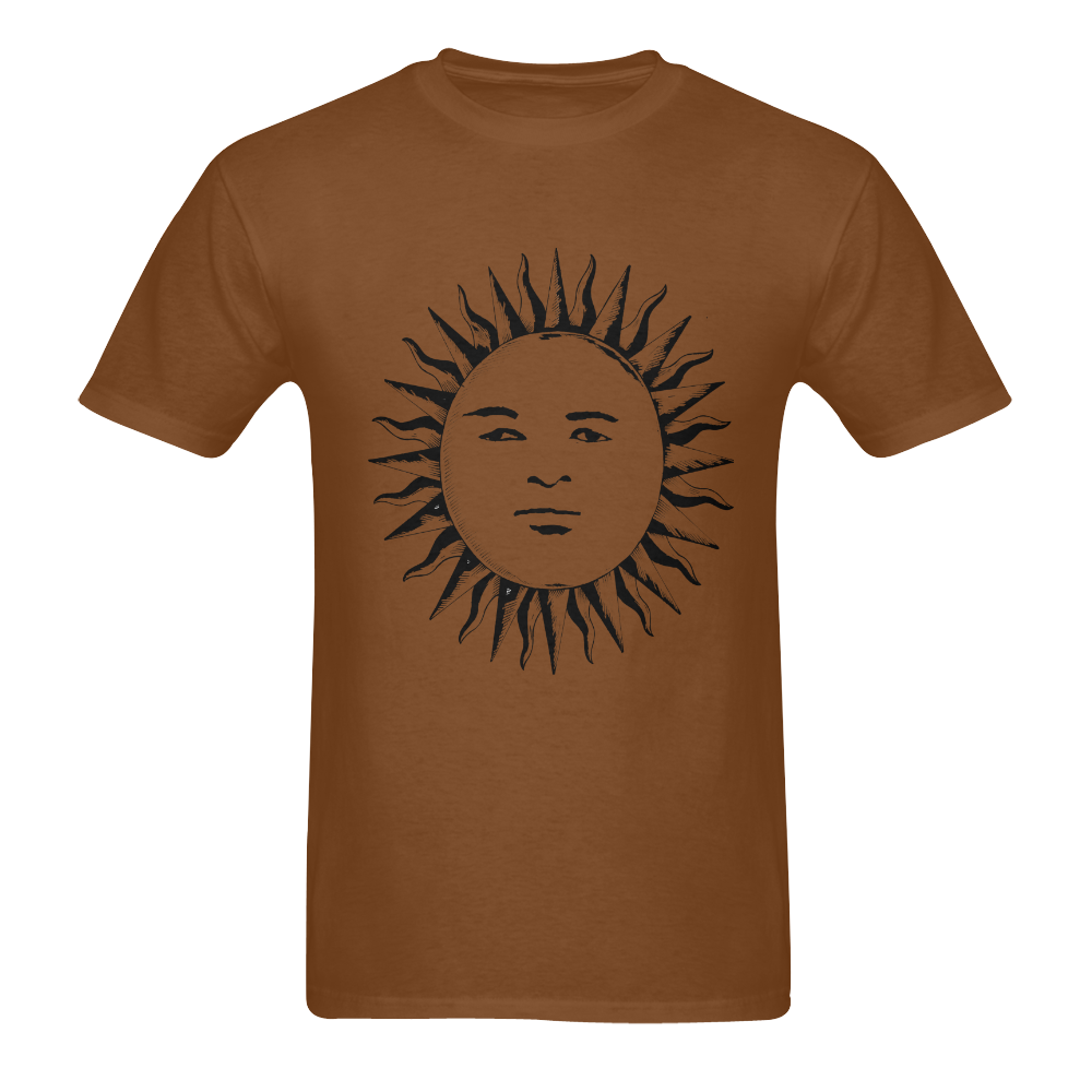 GOD Big Face Tee Brown Men's T-Shirt in USA Size (Two Sides Printing)