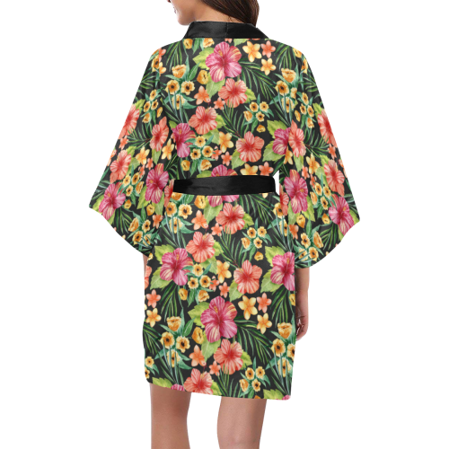 Tropical Flowers Kimono Robe