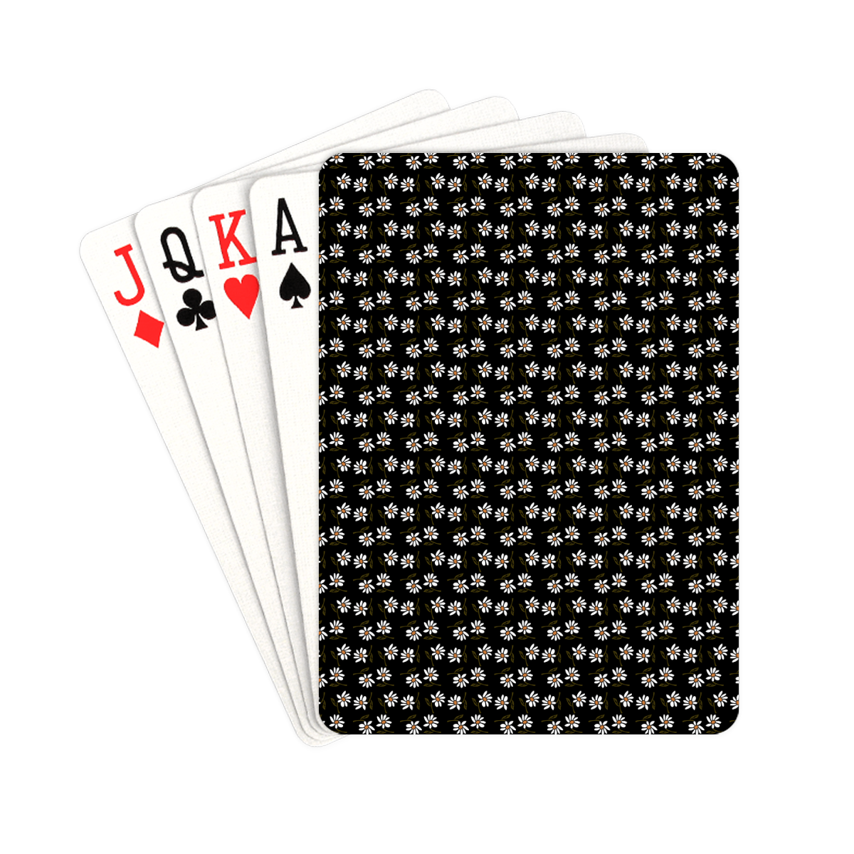 daisy black Playing Cards 2.5"x3.5"