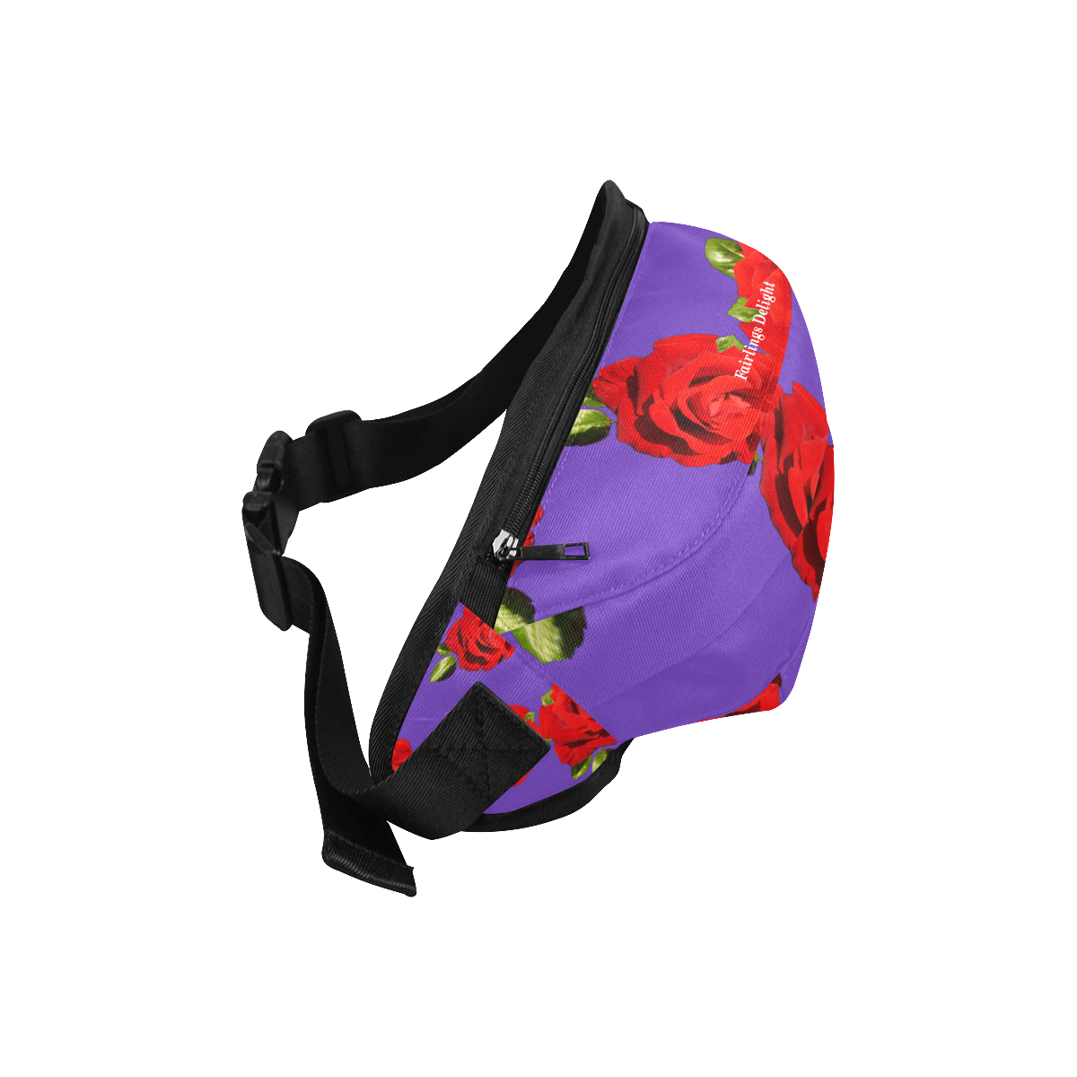 Fairlings Delight's Floral Luxury Collection- Red Rose Fanny Pack/Large 53086a8 Fanny Pack/Large (Model 1676)