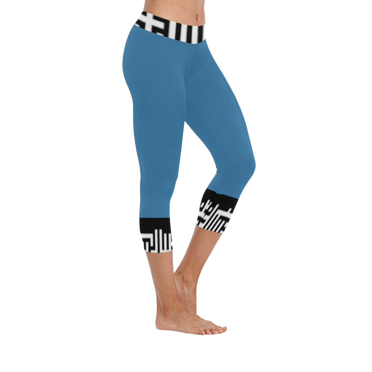 M1caprilegw0015 Women's Low Rise Capri Leggings (Invisible Stitch) (Model L08)