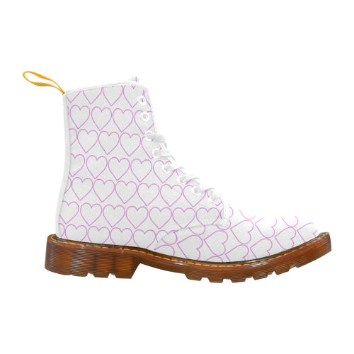Hearts pink white Martin Boots For Men Model 1203H