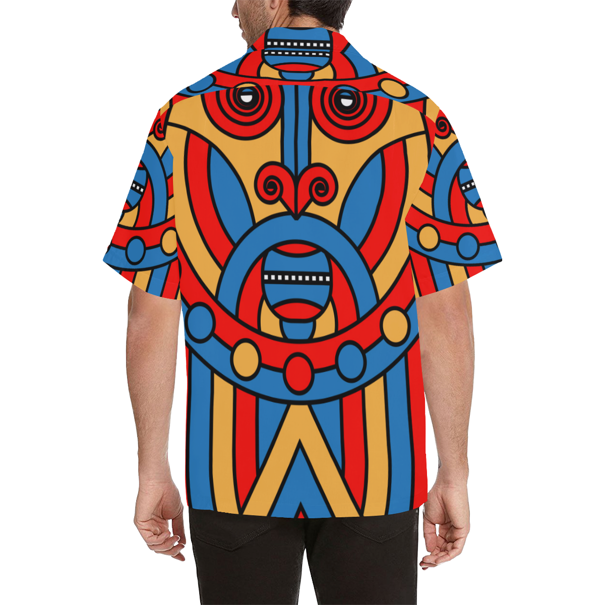 Aztec Maasai Lion Tribal Hawaiian Shirt (Model T58)