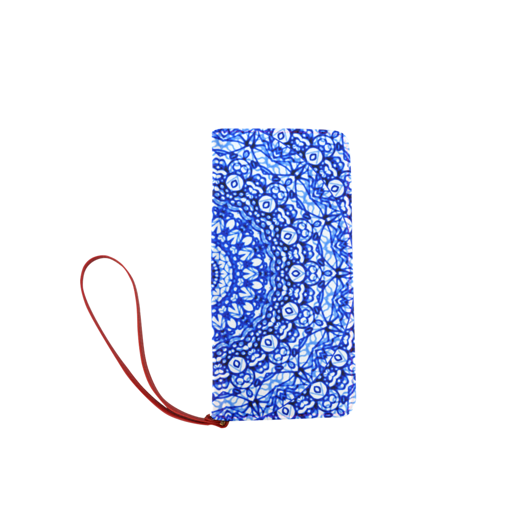 Blue Mandala Mehndi Style G403 Women's Clutch Wallet (Model 1637)