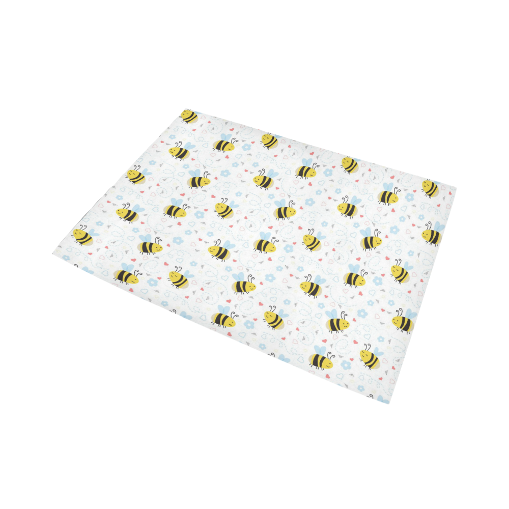 Cute Bee Pattern Area Rug7'x5'