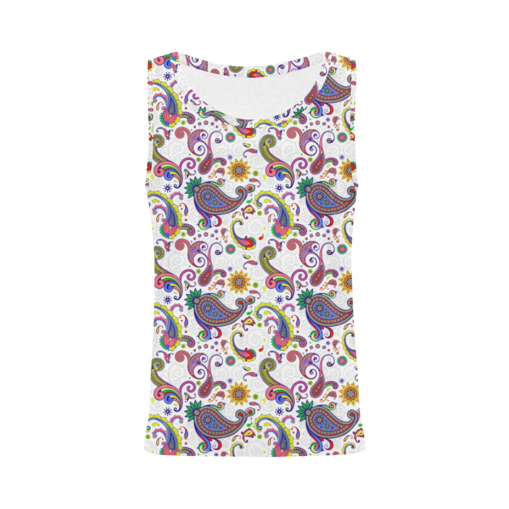 Bright paisley All Over Print Tank Top for Women (Model T43)