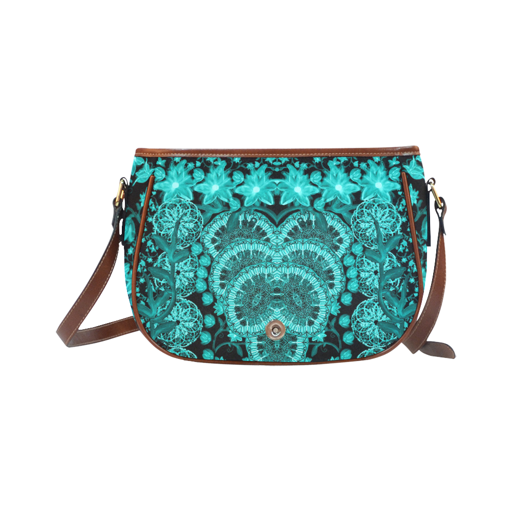 indian flowers 13 Saddle Bag/Small (Model 1649) Full Customization