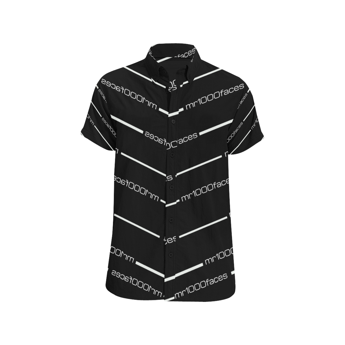 mr1000faces2 Men's All Over Print Short Sleeve Shirt/Large Size (Model T53)