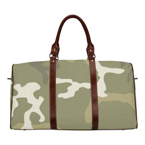 Green Graffiti Camouflage Waterproof Travel Bag/Small (Model 1639)