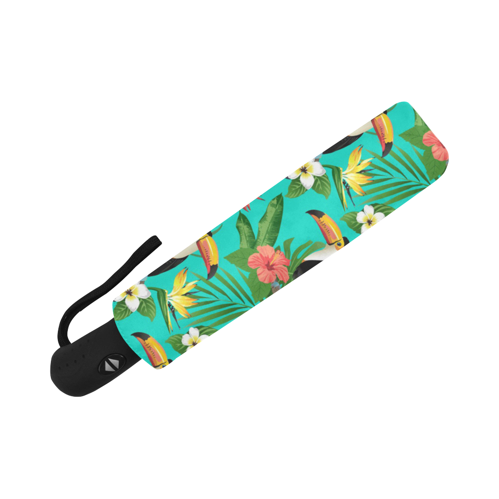 Tropical Summer Toucan Pattern Auto-Foldable Umbrella (Model U04)