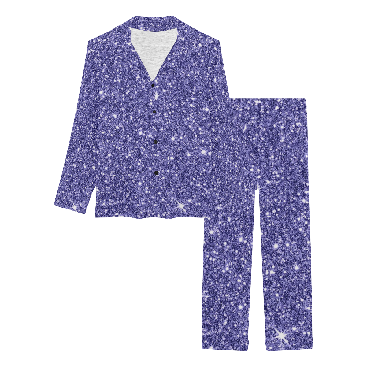 New Sparkling Glitter Print E by JamColors Women's Long Pajama Set