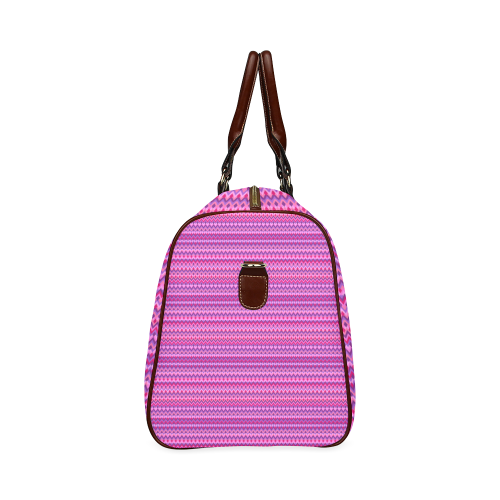Multicolored wavy pattern Waterproof Travel Bag/Small (Model 1639)