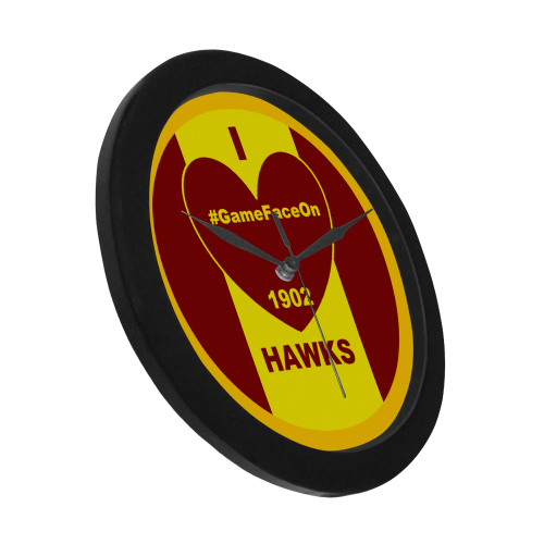 HAWKS- Circular Plastic Wall clock