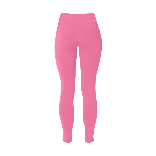 color French pink Women's Plus Size High Waist Leggings (Model L44)