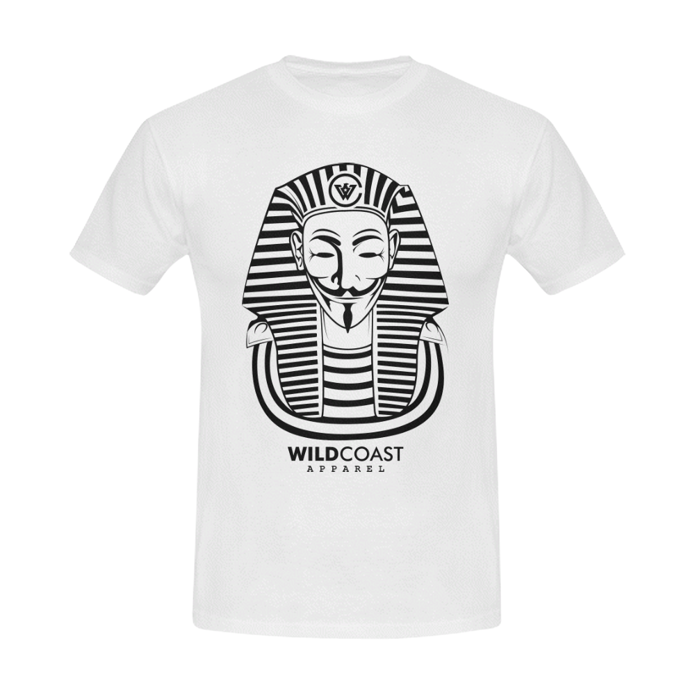 Anonymous Pharaoh_White Tshirt Men's Slim Fit T-shirt (Model T13)