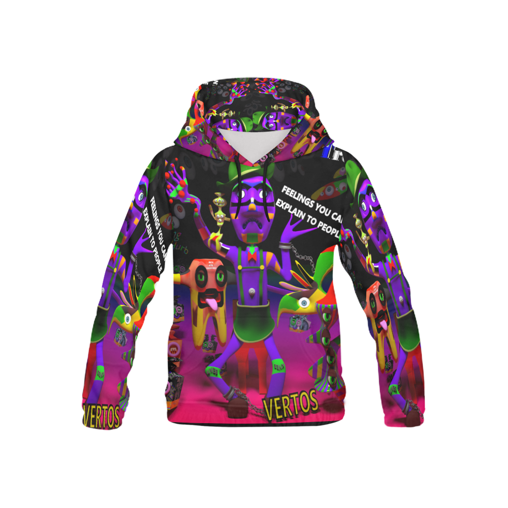 Feelings You Can't Explain (Trippy Trevor) All Over Print Hoodie for Kid (USA Size) (Model H13)