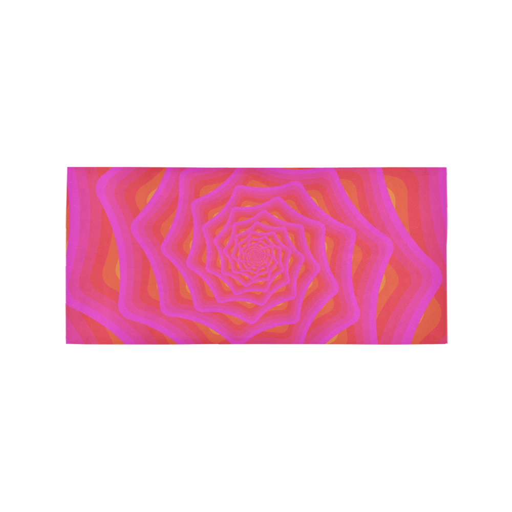 Pink spiral Area Rug 7'x3'3''