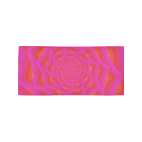 Pink spiral Area Rug 7'x3'3''