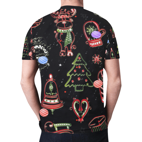 Xmas Mens Shirt New All Over Print T-shirt for Men (Model T45)