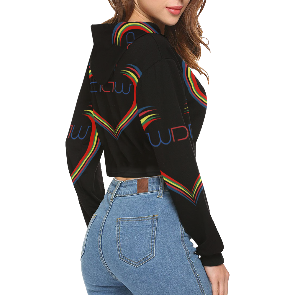 AAW101 Solo All Over Print Crop Hoodie for Women (Model H22)