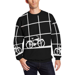 BLKNPANEZ All Over Print Crewneck Sweatshirt for Men/Large (Model H18)