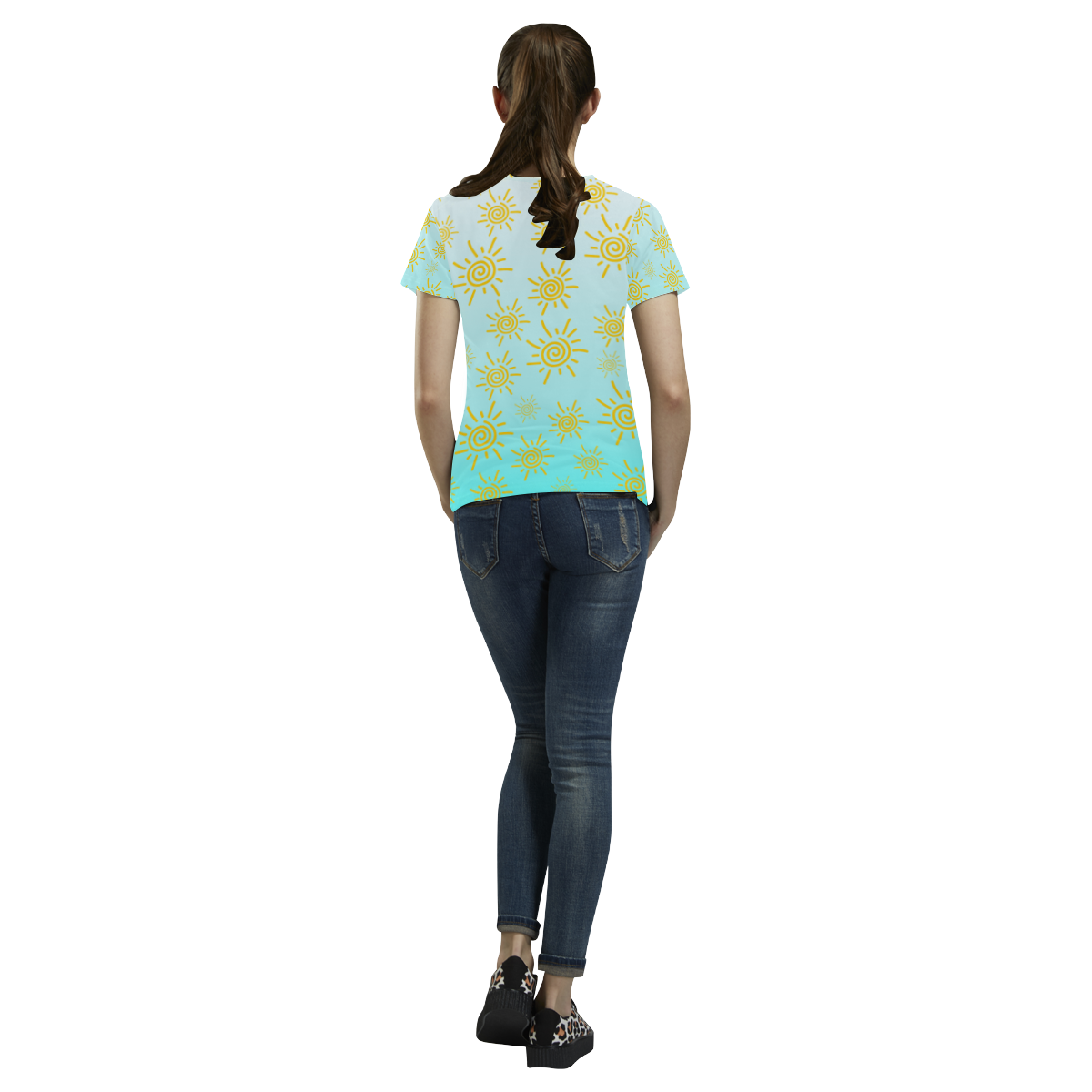 Sun All Over Print T-Shirt for Women (USA Size) (Model T40)