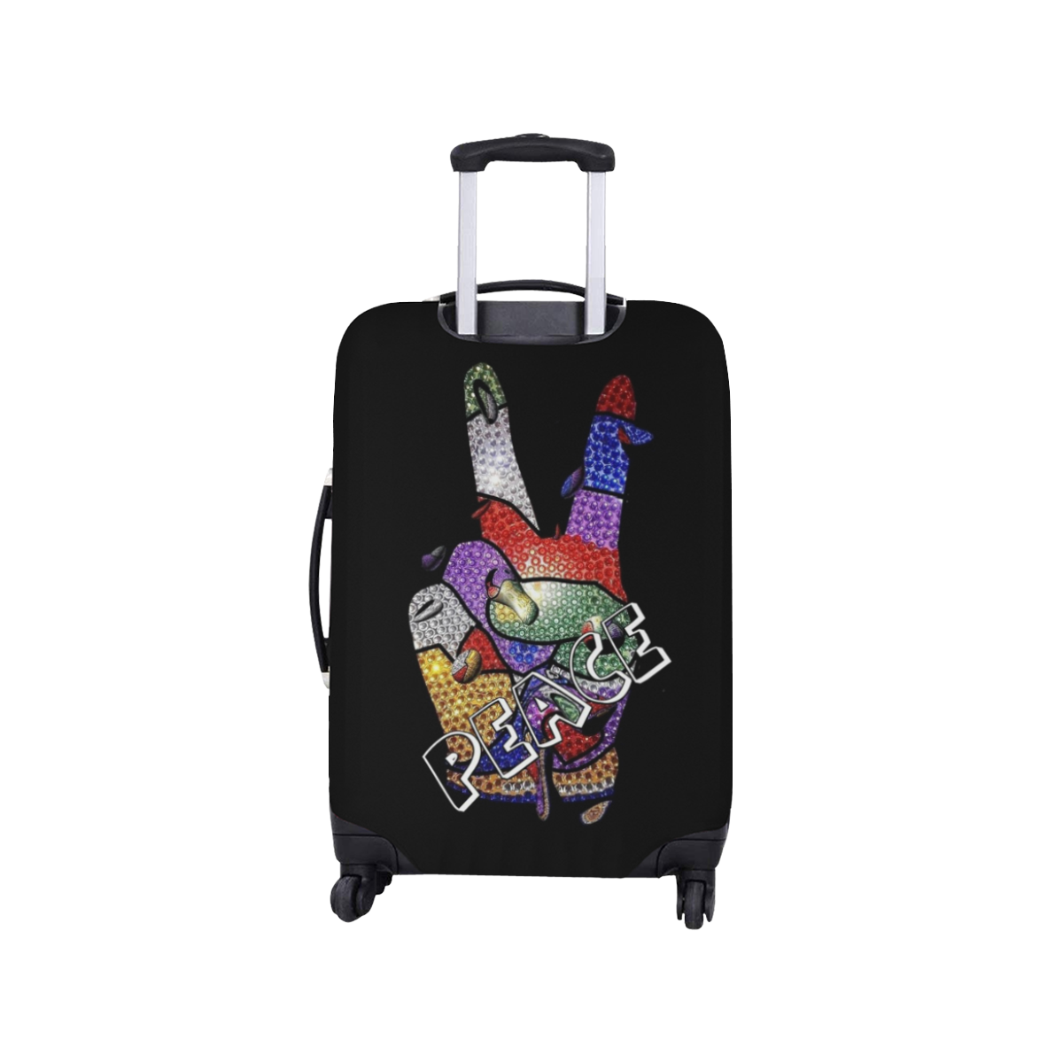Glitter Peace by Nico Bielow Luggage Cover/Small 18"-21"