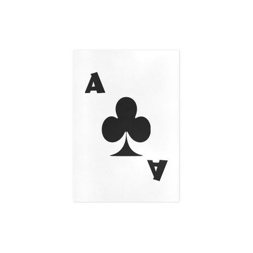 Playing Card Ace of Clubs Art Print 7‘’x10‘’