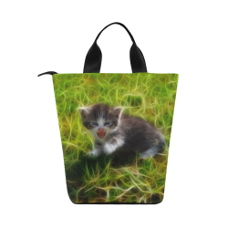 Kitty Is A Tiger Nylon Lunch Tote Bag (Model 1670)