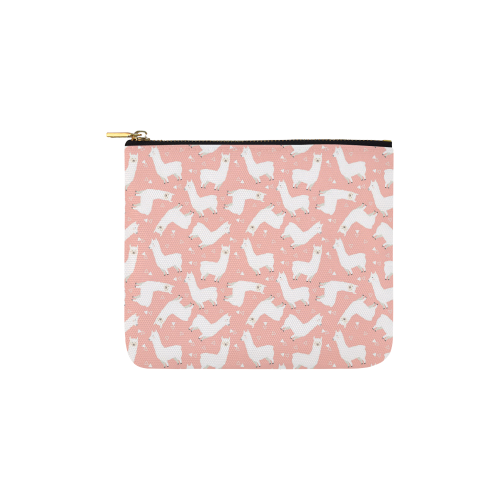 Pink Llama Pattern Carry-All Pouch 6''x5''