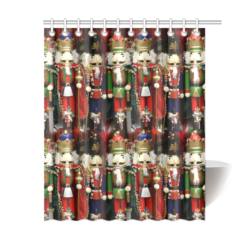 Christmas Nut Cracker Soldiers Shower Curtain 60"x72"
