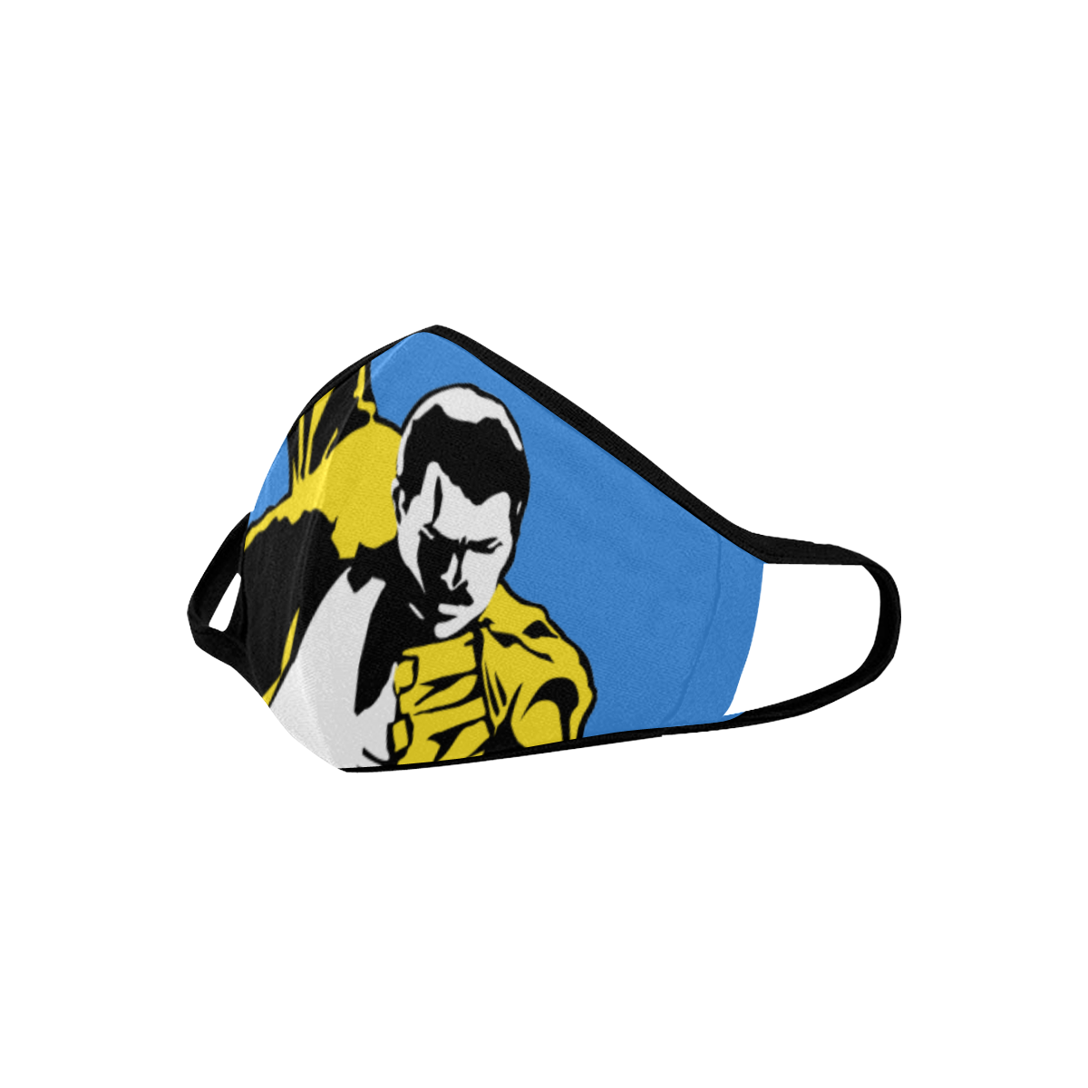 Freddie Mercury iconic pose blue bg Mouth Mask