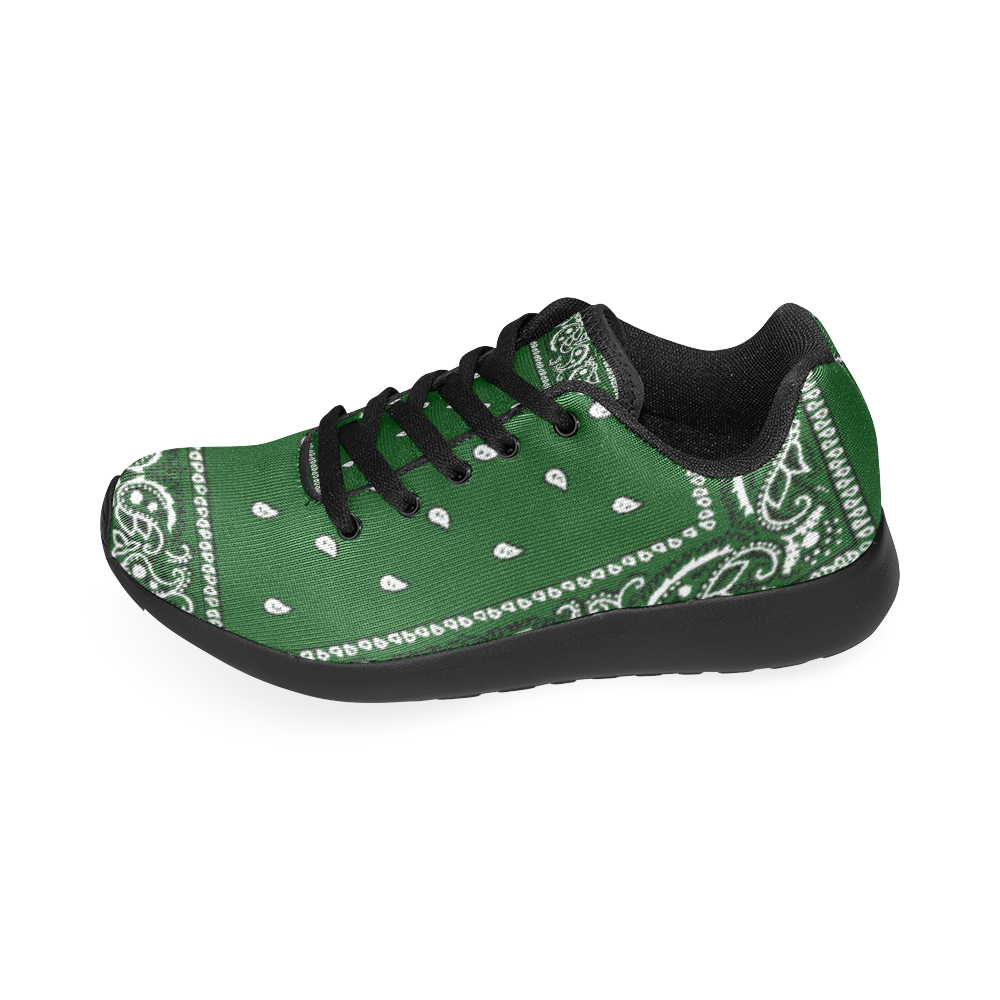 Green Bandana Women-Black Women’s Running Shoes (Model 020)