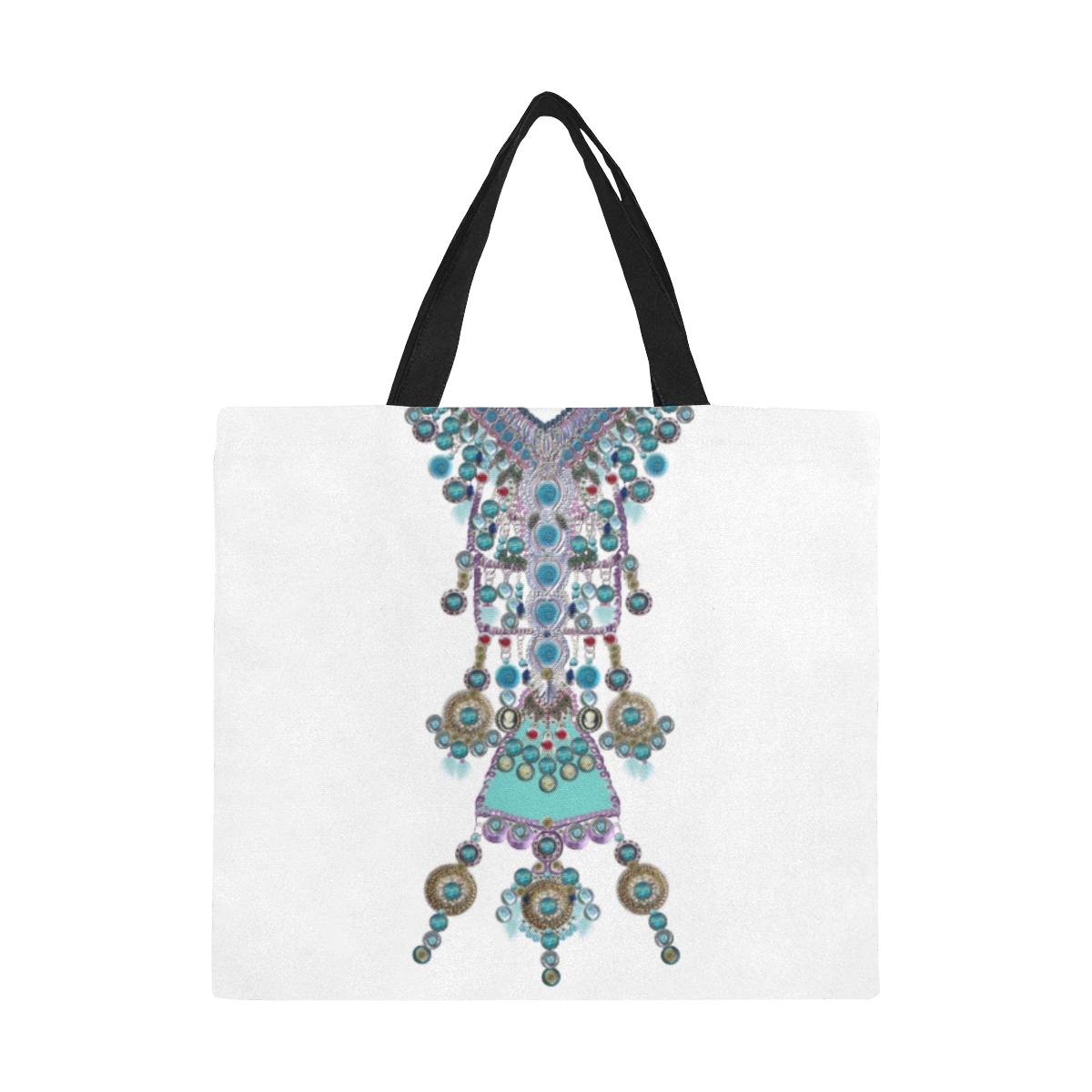 pearls and stones All Over Print Canvas Tote Bag/Large (Model 1699)