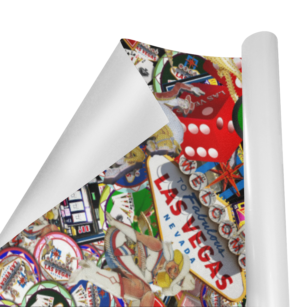 Gamblers Delight - Las Vegas Icons Gift Wrapping Paper 58"x 23" (3 Rolls)