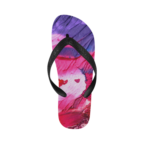 Red purple paint Flip Flops for Men/Women (Model 040)