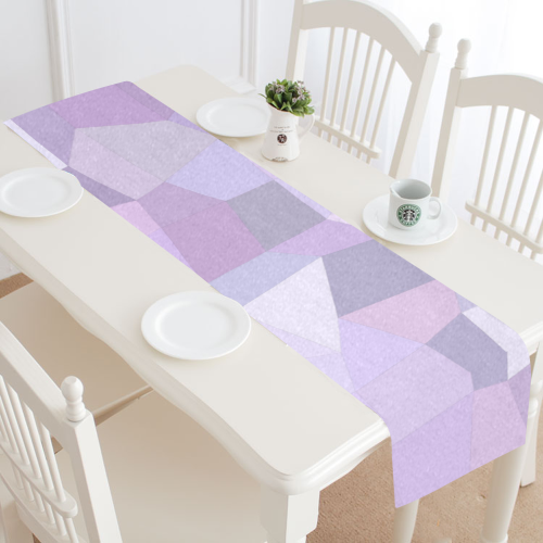 Pastel Purple Mosaic Table Runner 16x72 inch