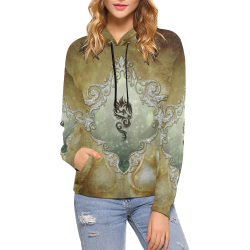 Awesome tribal dragon All Over Print Hoodie for Women (USA Size) (Model H13)