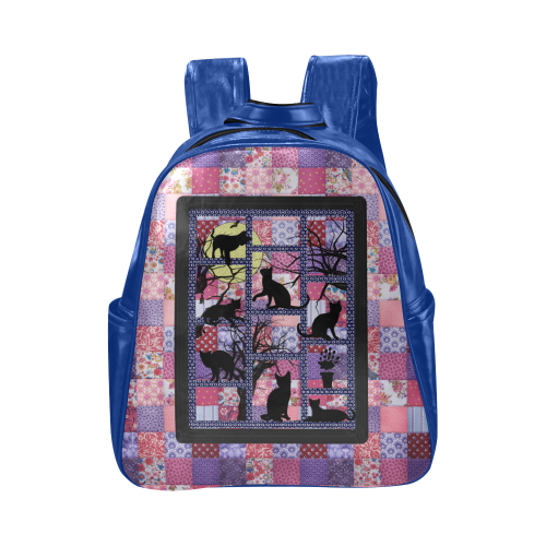 Cats in the Night Multi-Pockets Backpack (Model 1636)